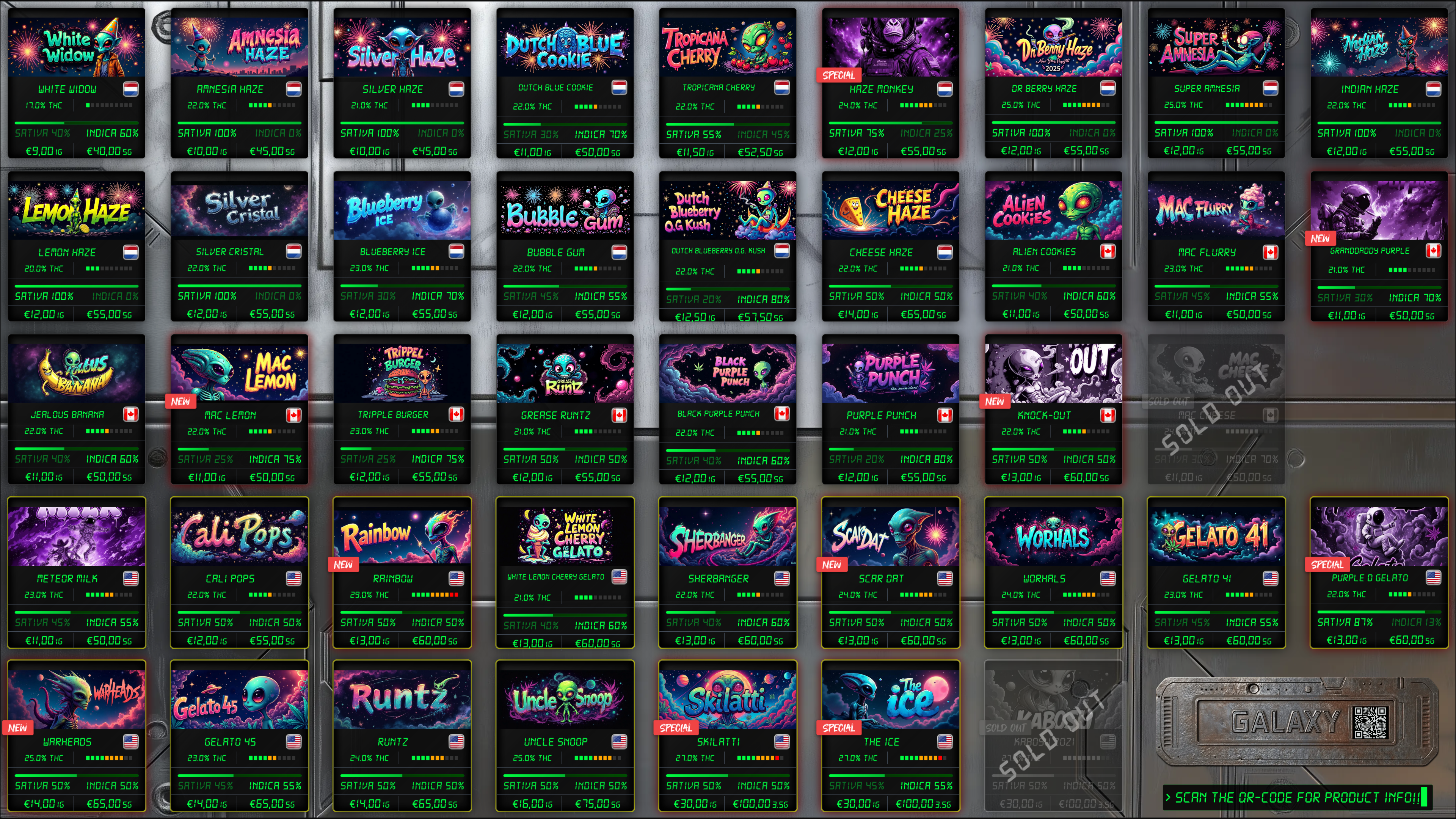 Galaxy Menu